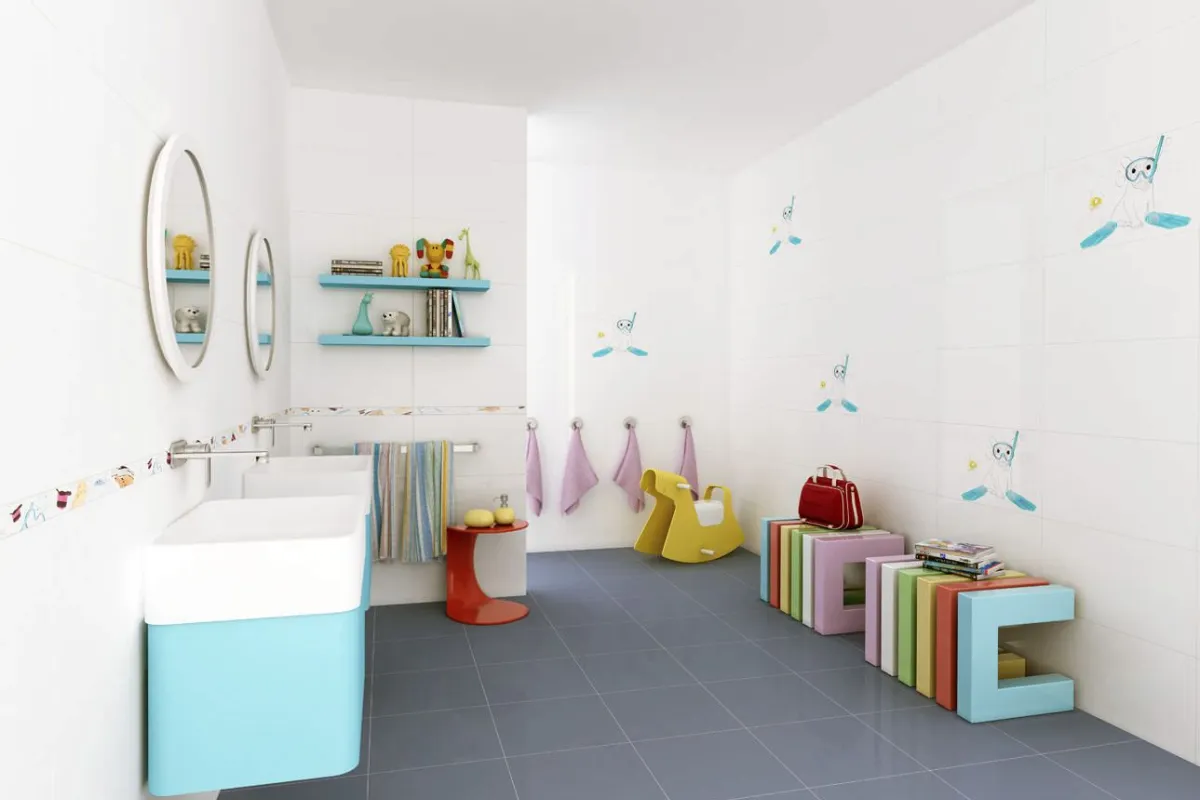 Salle de bain pour enfant, dans 2m², et pour moins de 6000€